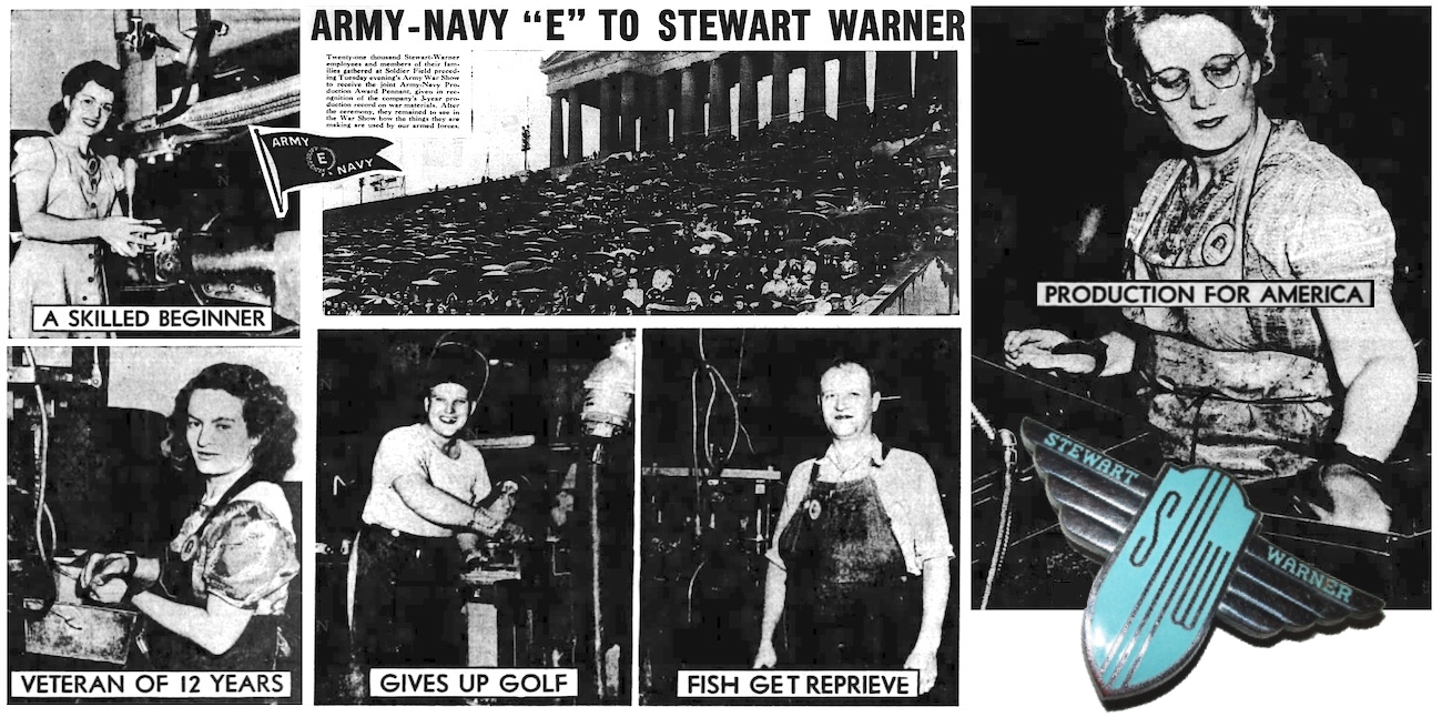 Stewart Warner factory workers WWII
