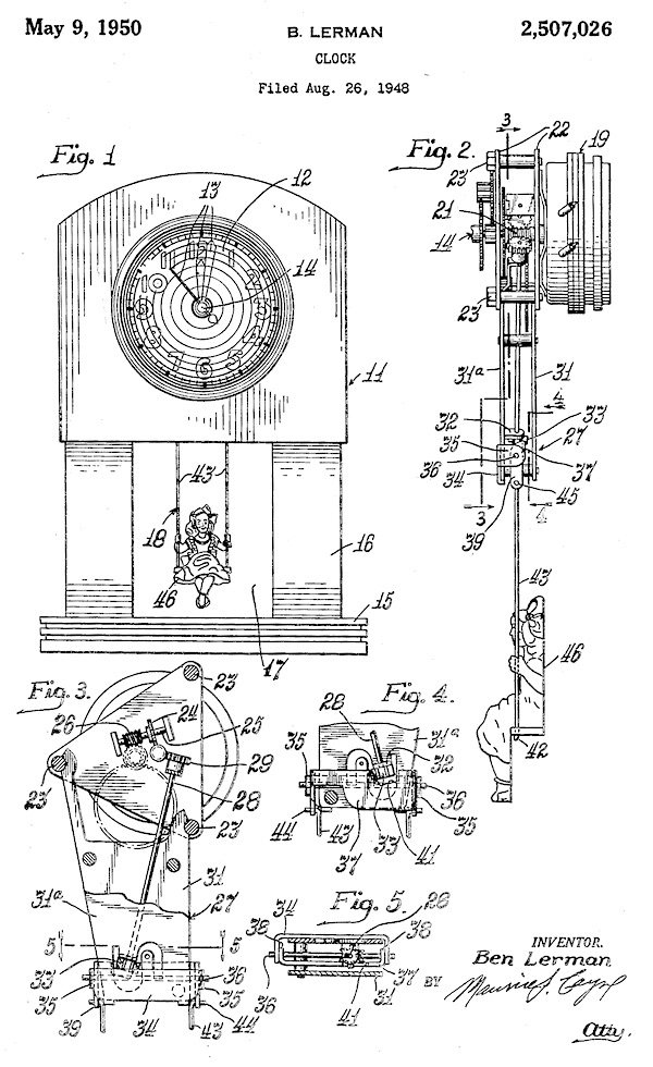 Swingtime clock patent