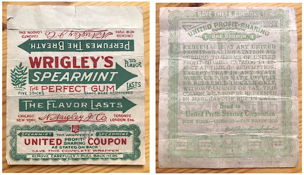 Vintage Wrigley Spearmint Wrapper