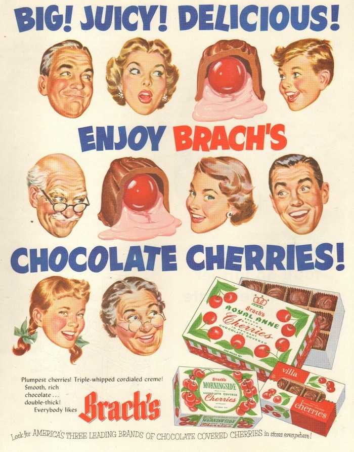 art poster shop Tiny Family Enjoys Brach’s Candy 1955 tin sign 