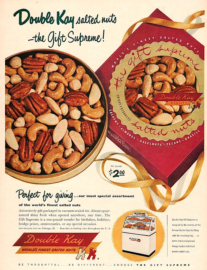 1953 Double Kay Nuts ad