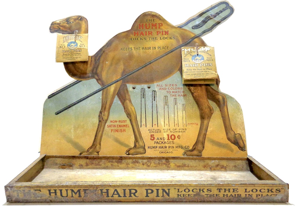Vintage  Hold-Bob Hair Pins  Black THE HUMP HAIRPIN 