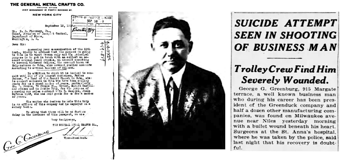George Greenburg suicide 1922