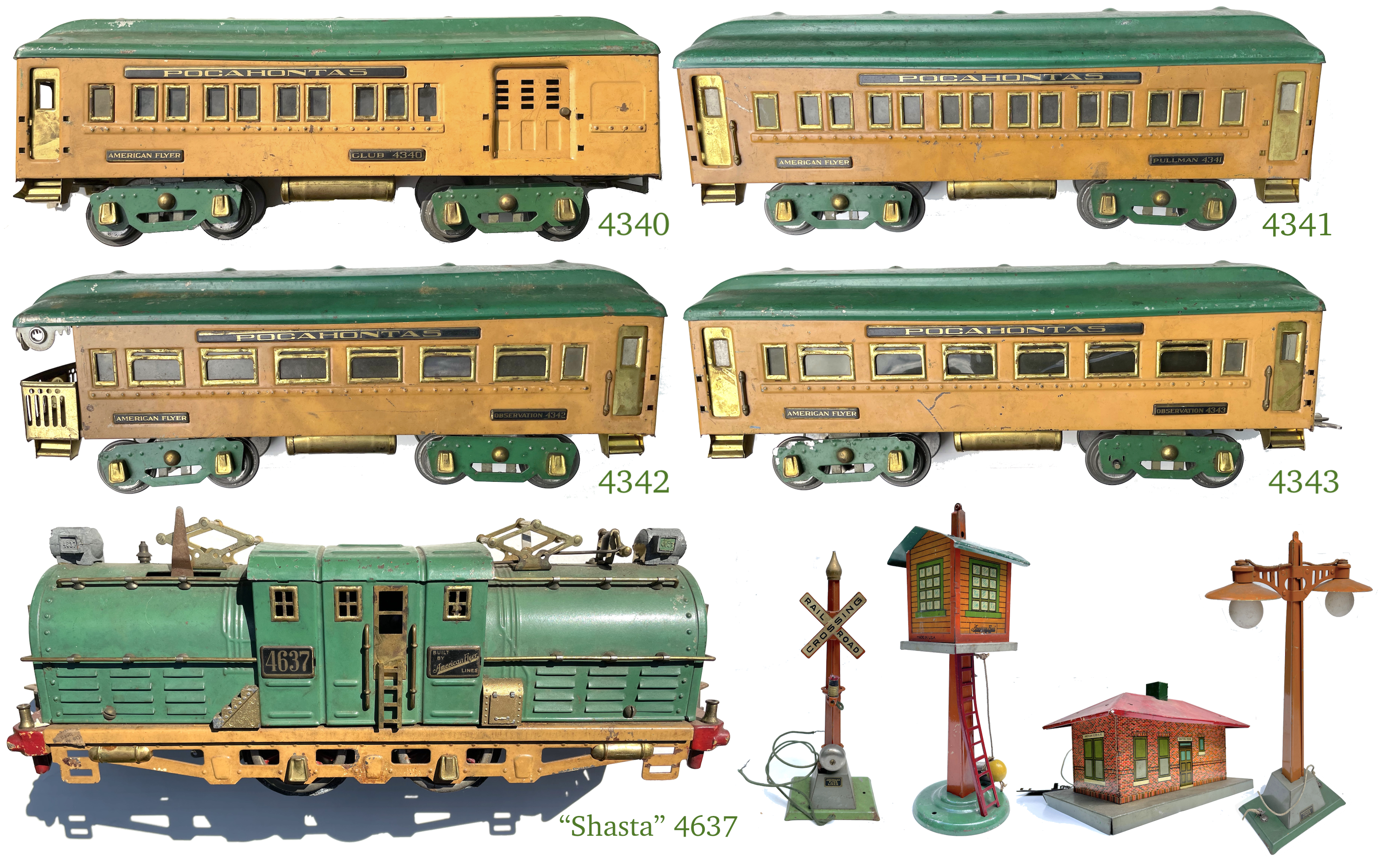 American Flyer Pocahontas train set