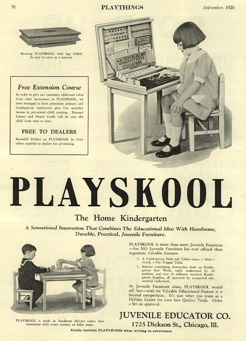 1926 Playskool ad