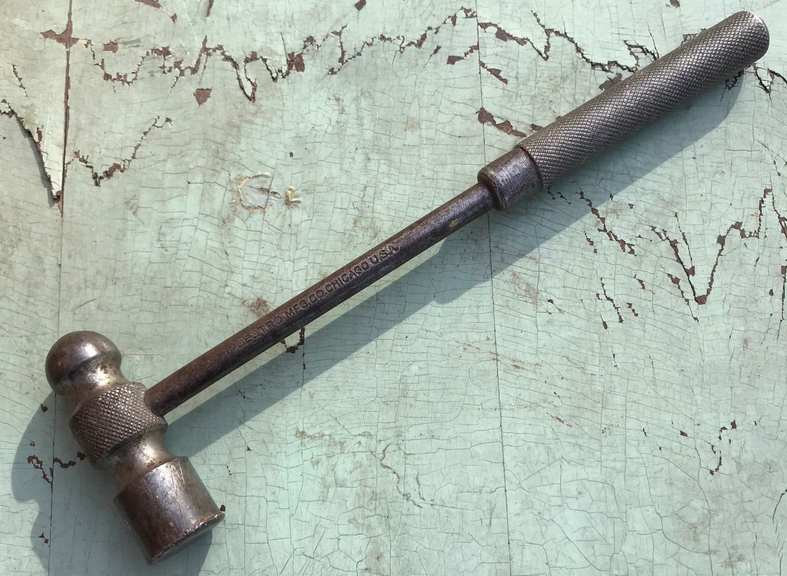 Steel BallPeen Machinist's Hammer by Indestro MFG Co., c. 1930s Made