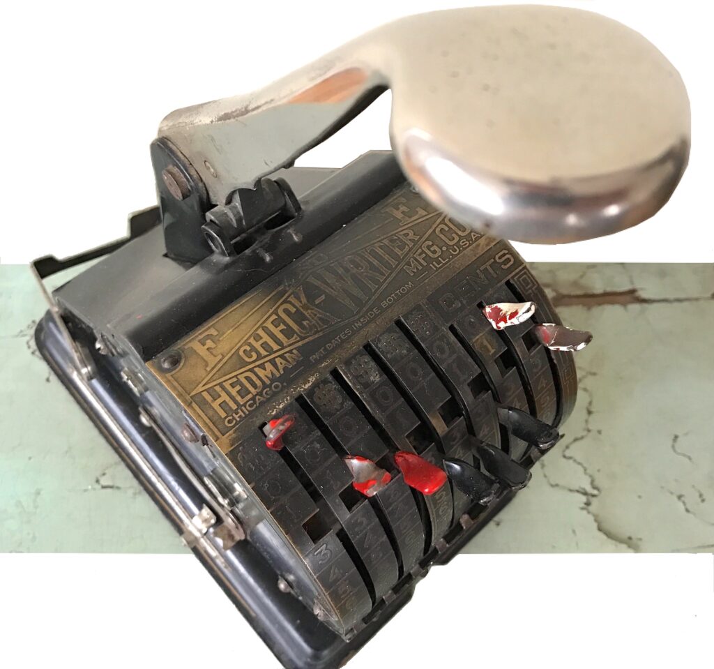Hedman MFG Co. & The F&E Check Writer, est. 1914 MadeinChicago Museum