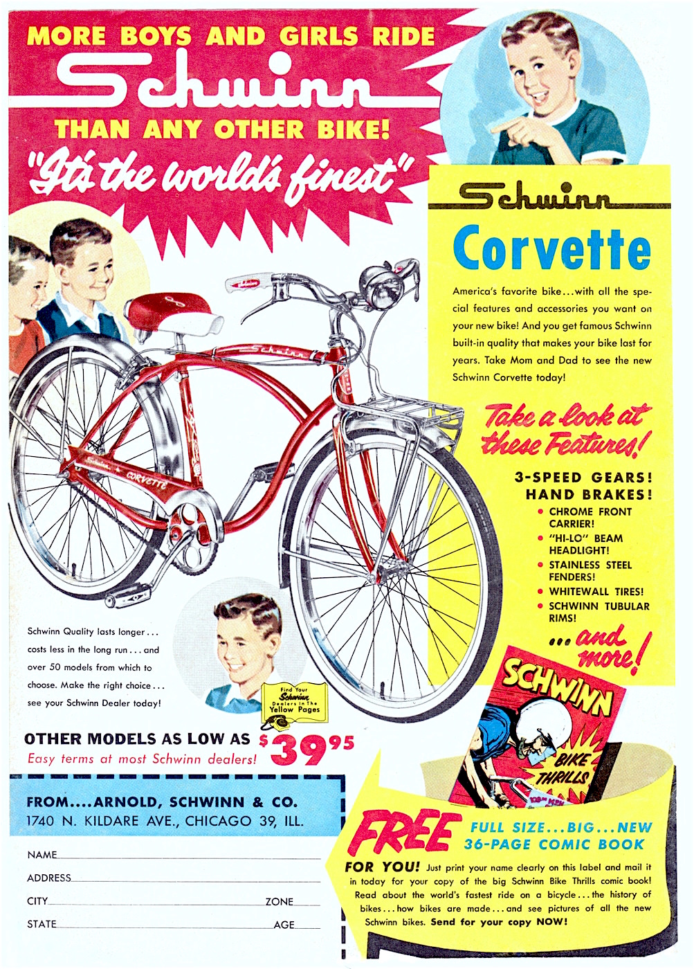 ~ Rare NOS Original 80's Schwinn Bicycle World Decal Set ~ 