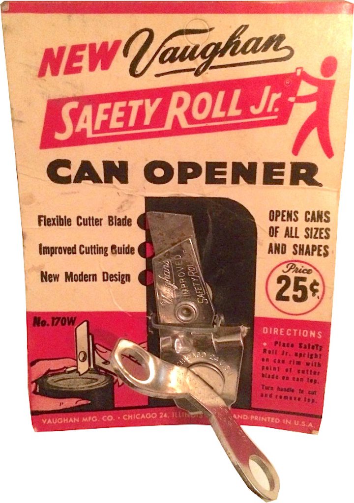 VAUGHN IMPROVED SAFETY ROLL JR Vintage Can Opener