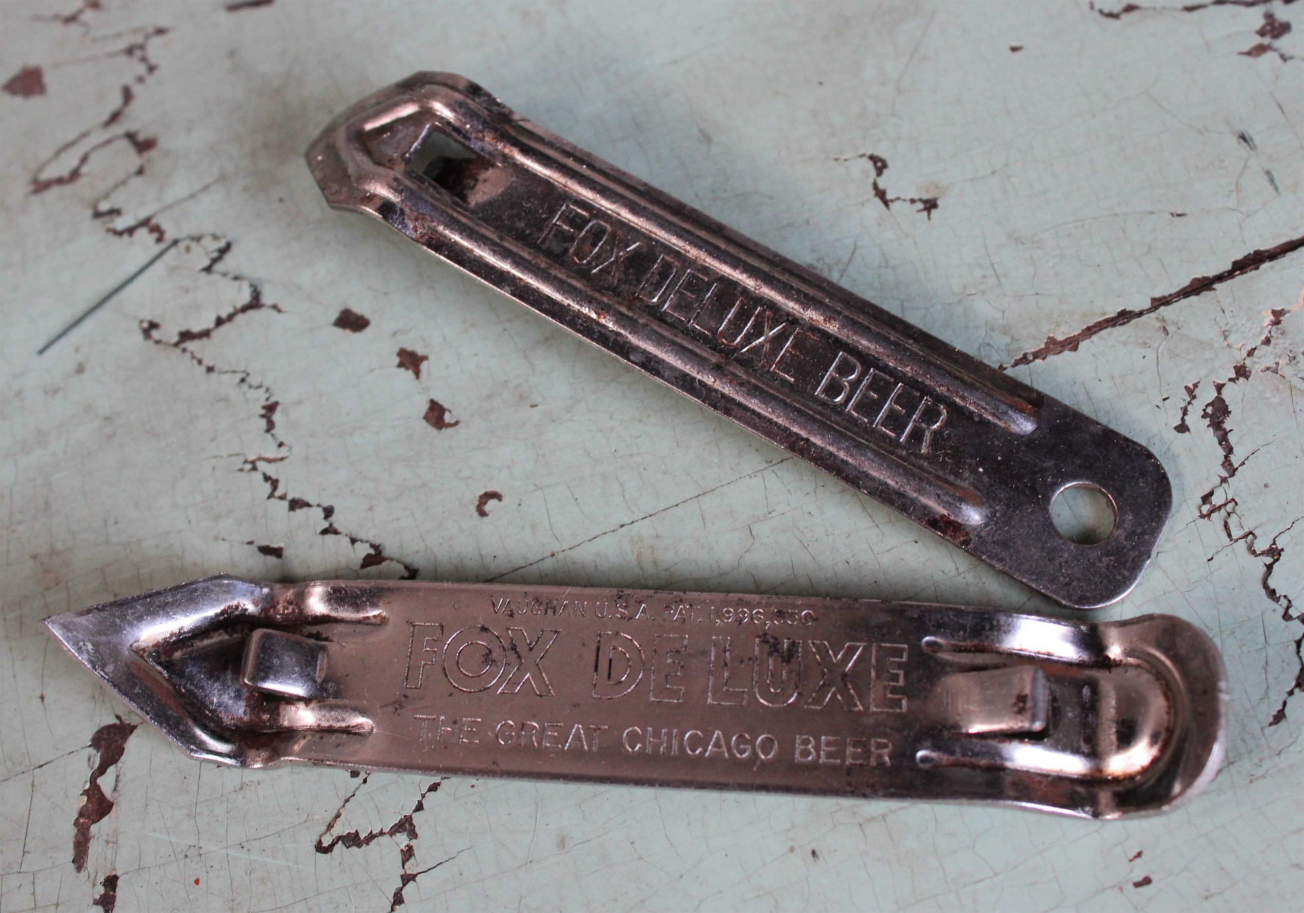 Vintage Hotel Statler Bottle Opener Stainless Steel Metal Barware Marked Vaughan Chicago