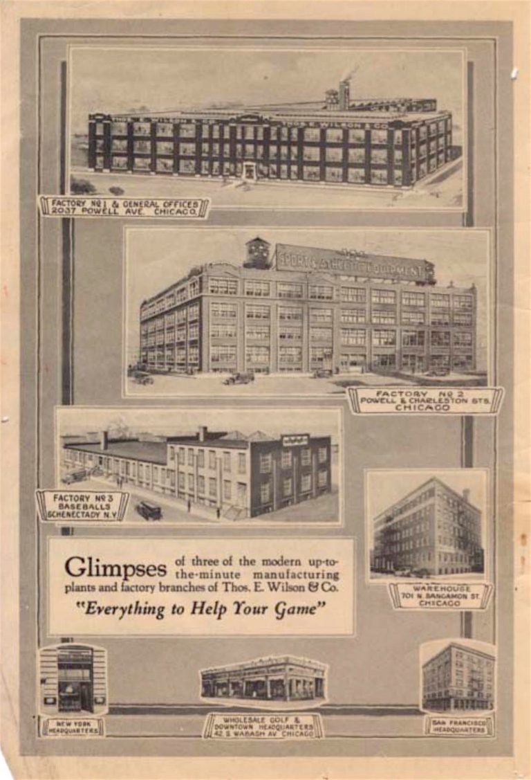 Thos. E. Wilson & Co. / Wilson Sporting Goods, est. 1913 Madein
