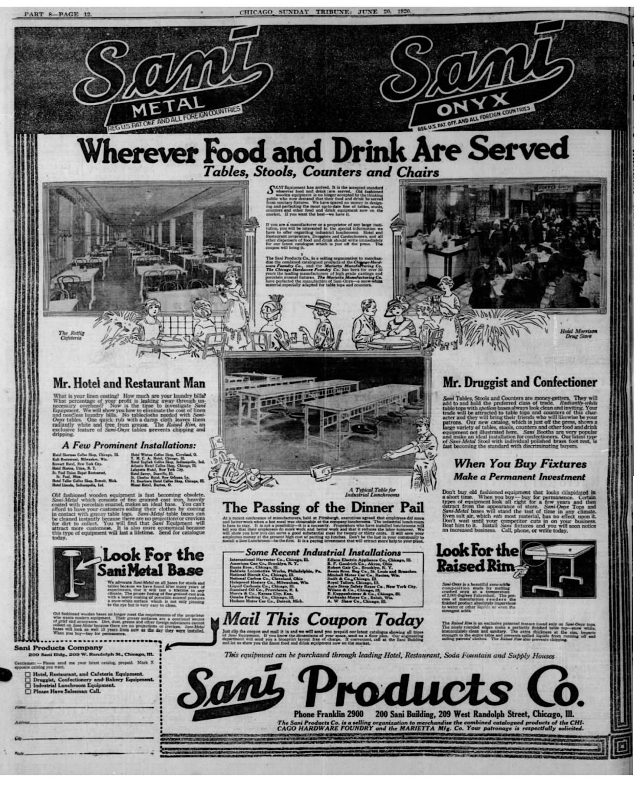 Chicago Hardware Foundry Co. & Harper Supply Co., est. 1897 Madein