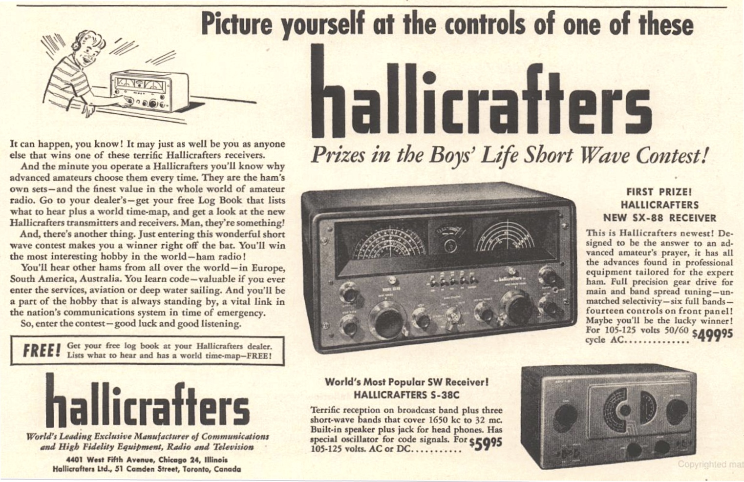 HALLICRAFTERS FM-66 RADIO RECEIVER PHOTOFACT 